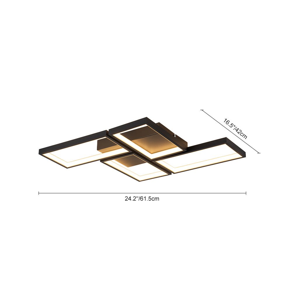 Caelan Minimalist LED Metal Semi Flush Mount Ceiling Light
