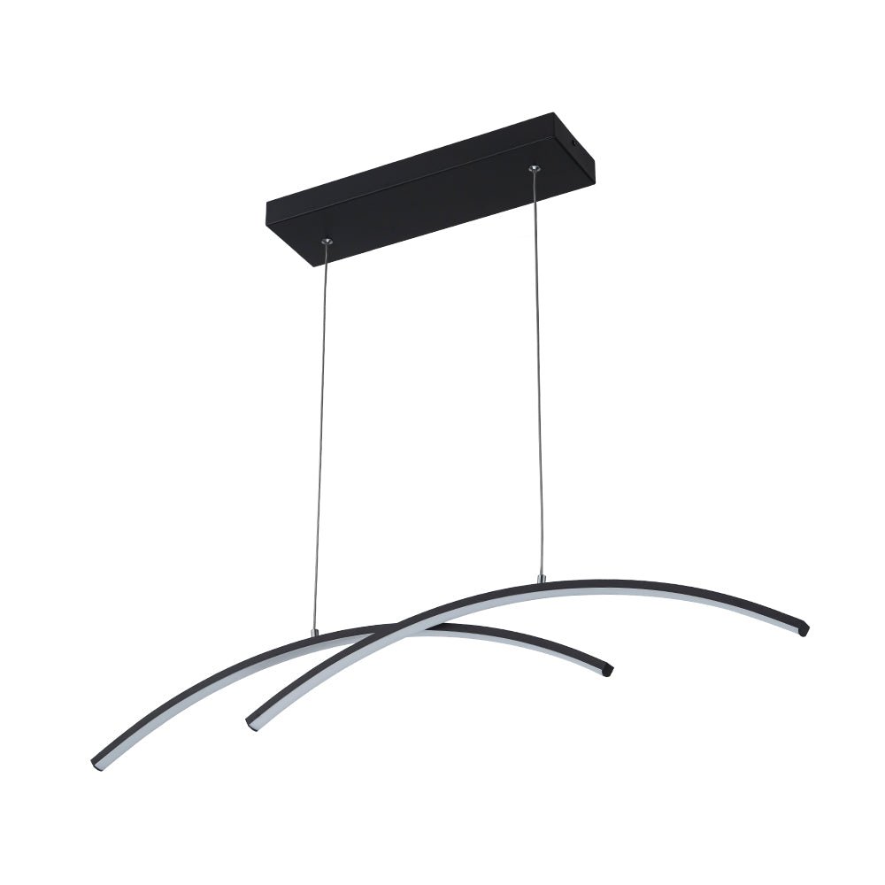 Ulfuvyr Minimalist Dimmable Arched Metal Chandelier