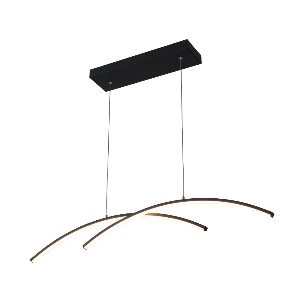 Ulfuvyr Minimalist Dimmable Arched Metal Chandelier