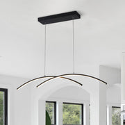 Ulfuvyr Minimalist Dimmable Arched Metal Chandelier