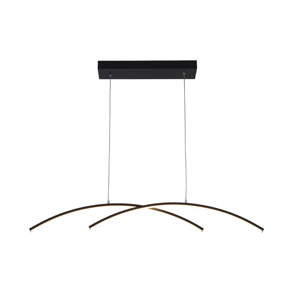 Ulfuvyr Minimalist Dimmable Arched Metal Chandelier