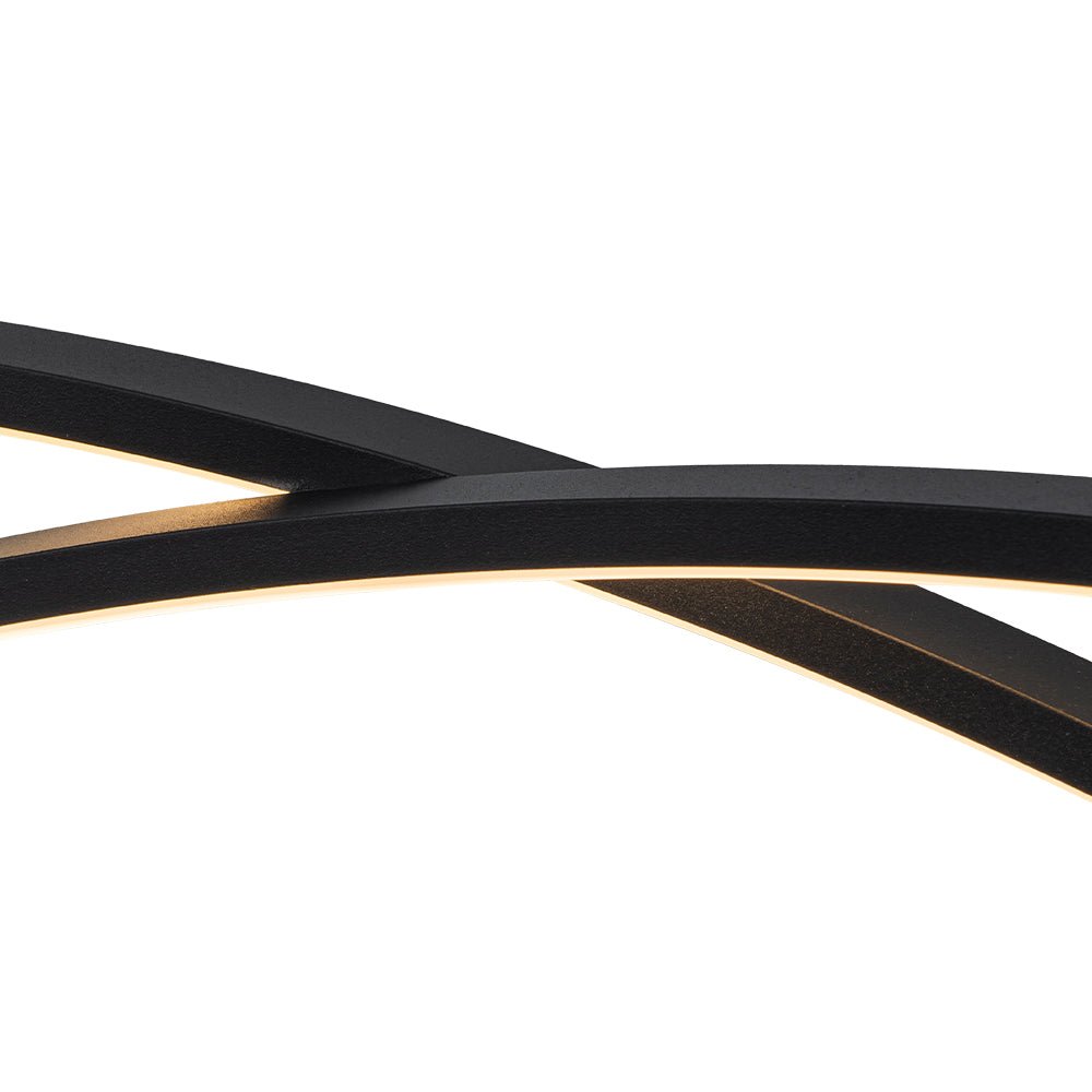 Ulfuvyr Minimalist Dimmable Arched Metal Chandelier