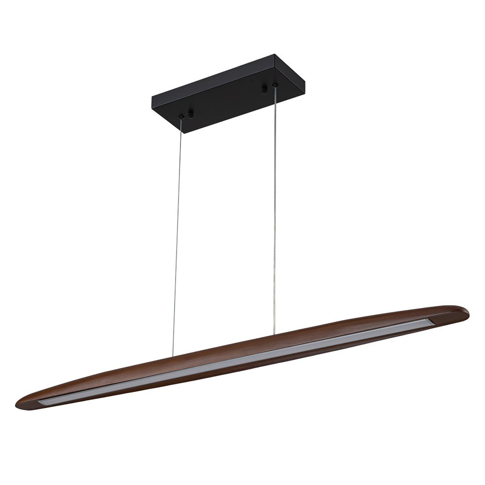 Tindari Minimalist Linear Wood Pendant Light