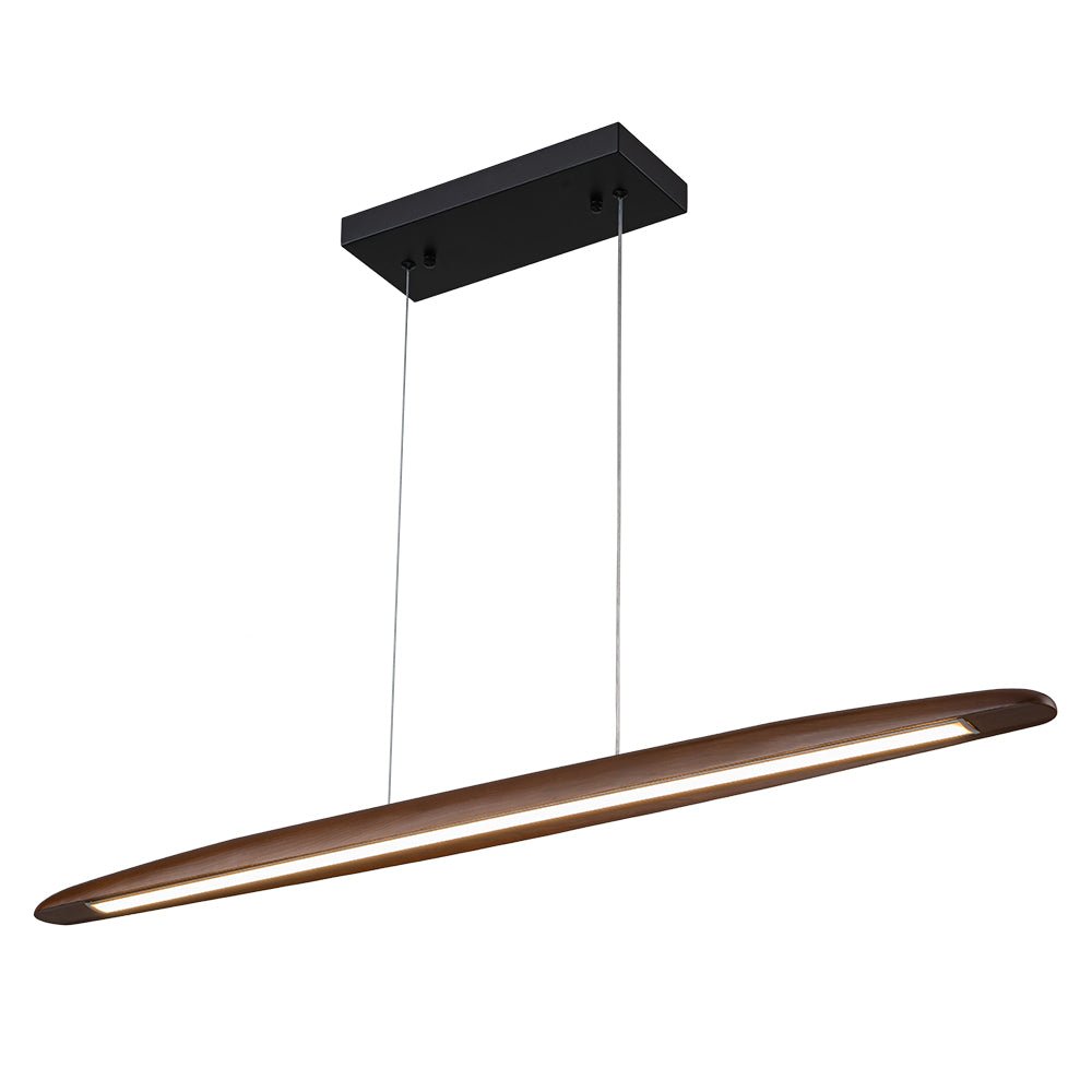 Tindari Minimalist Linear Wood Pendant Light