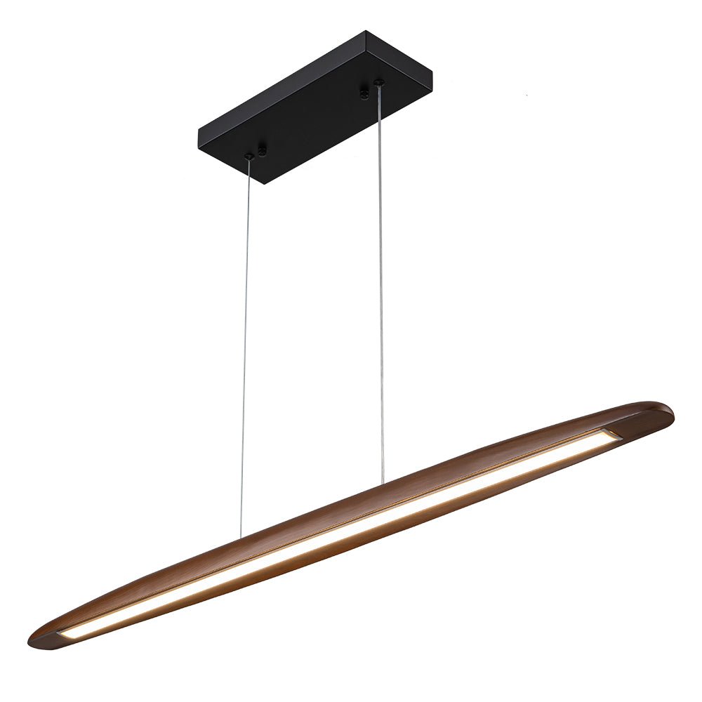 Tindari Minimalist Linear Wood Pendant Light