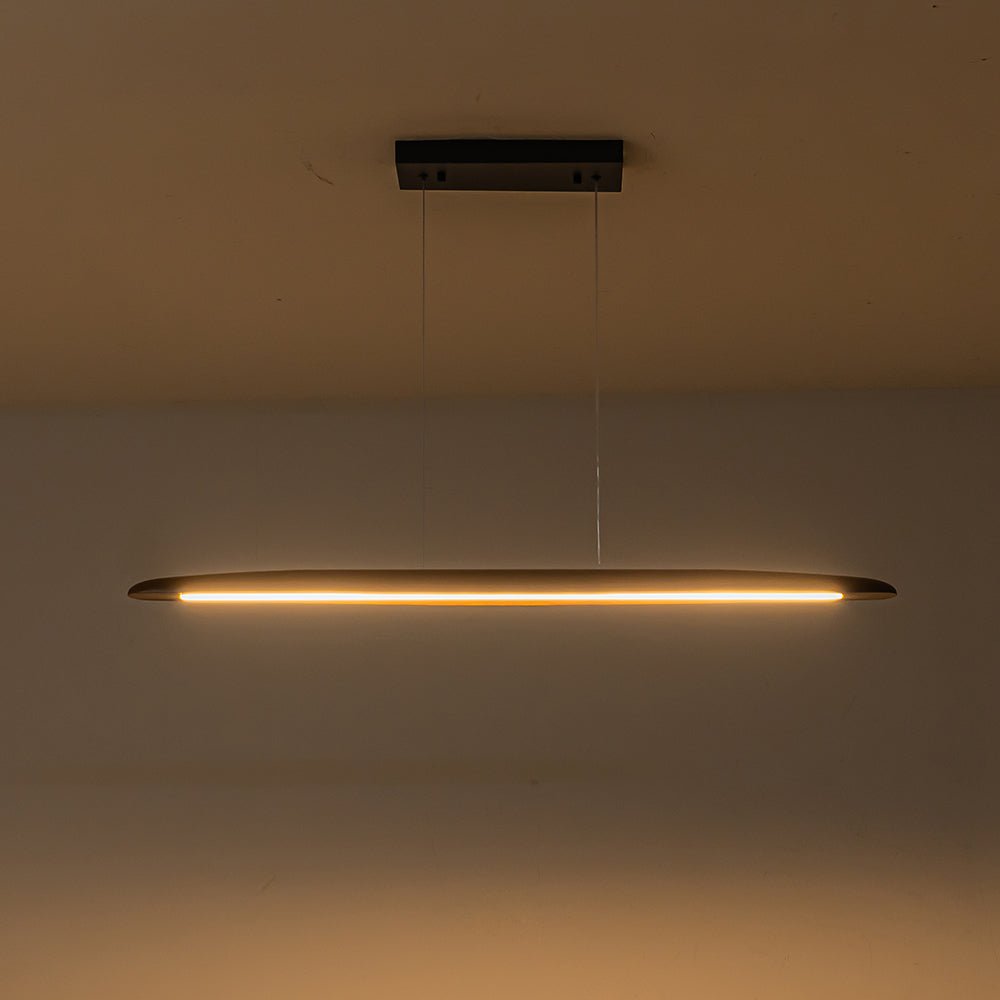 Tindari Minimalist Linear Wood Pendant Light