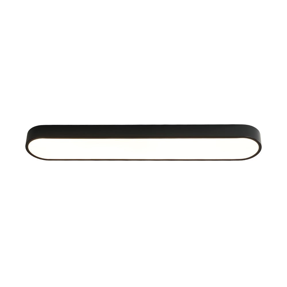 Dvaluvo Minimalist Long Oval Dimmable Metal Flush Mount Ceiling Light