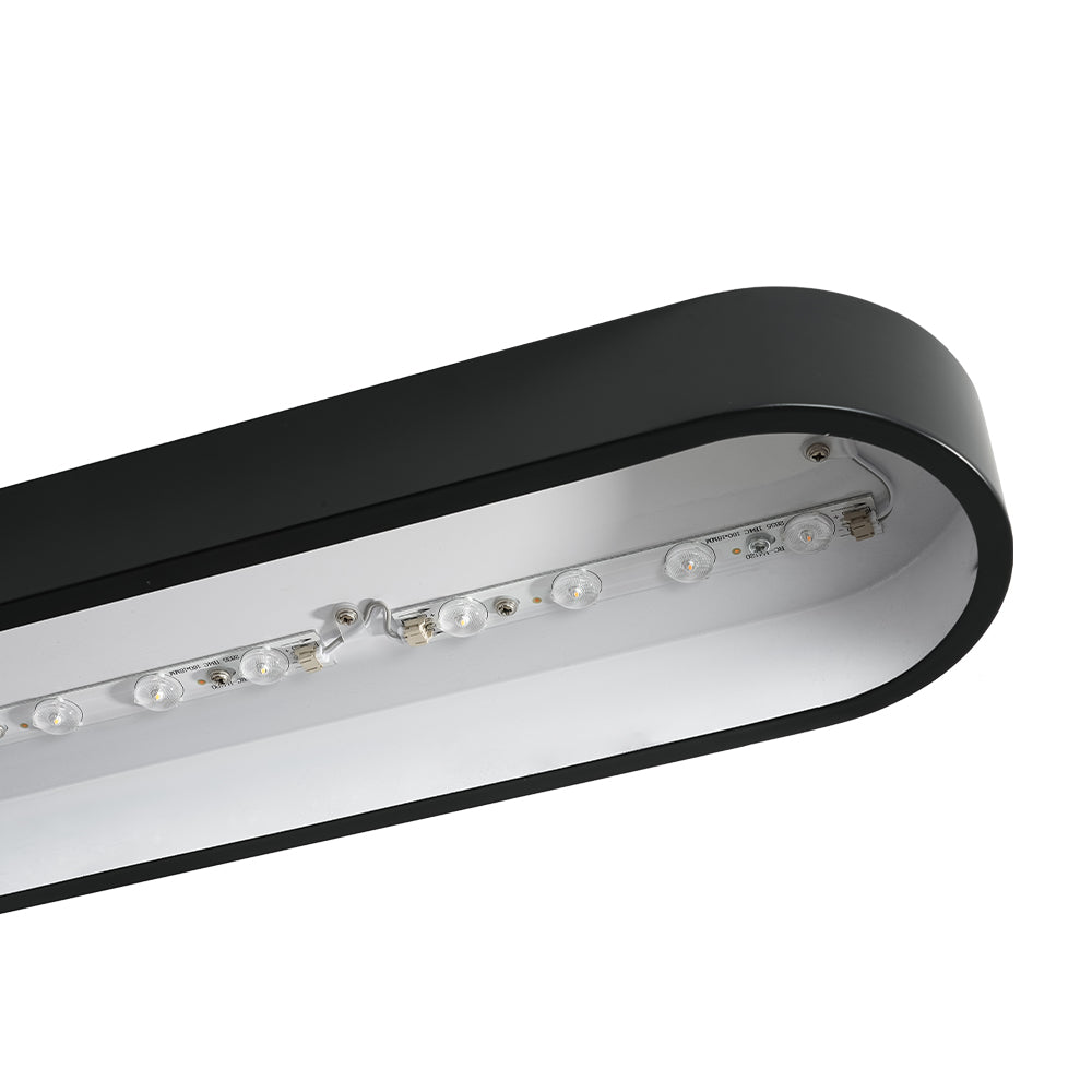 Dvaluvo Minimalist Long Oval Dimmable Metal Flush Mount Ceiling Light