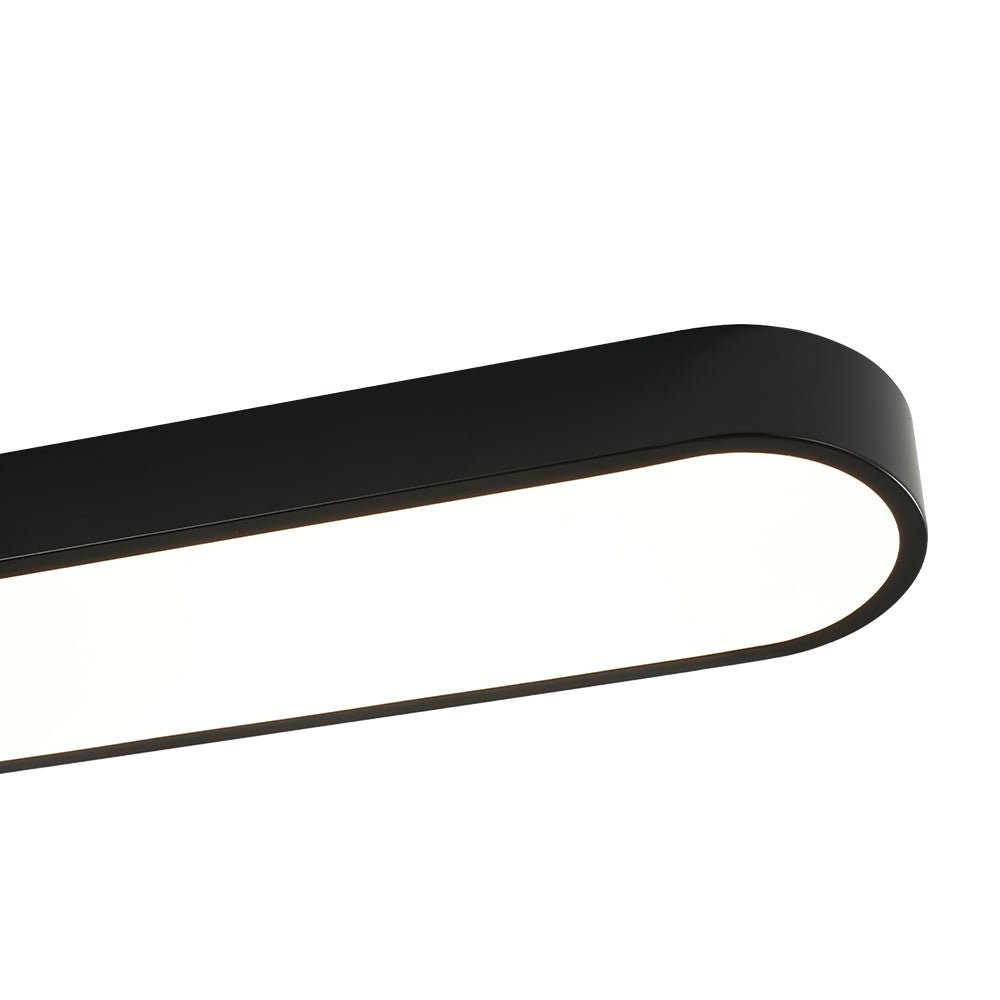 Dvaluvo Minimalist Long Oval Dimmable Metal Flush Mount Ceiling Light