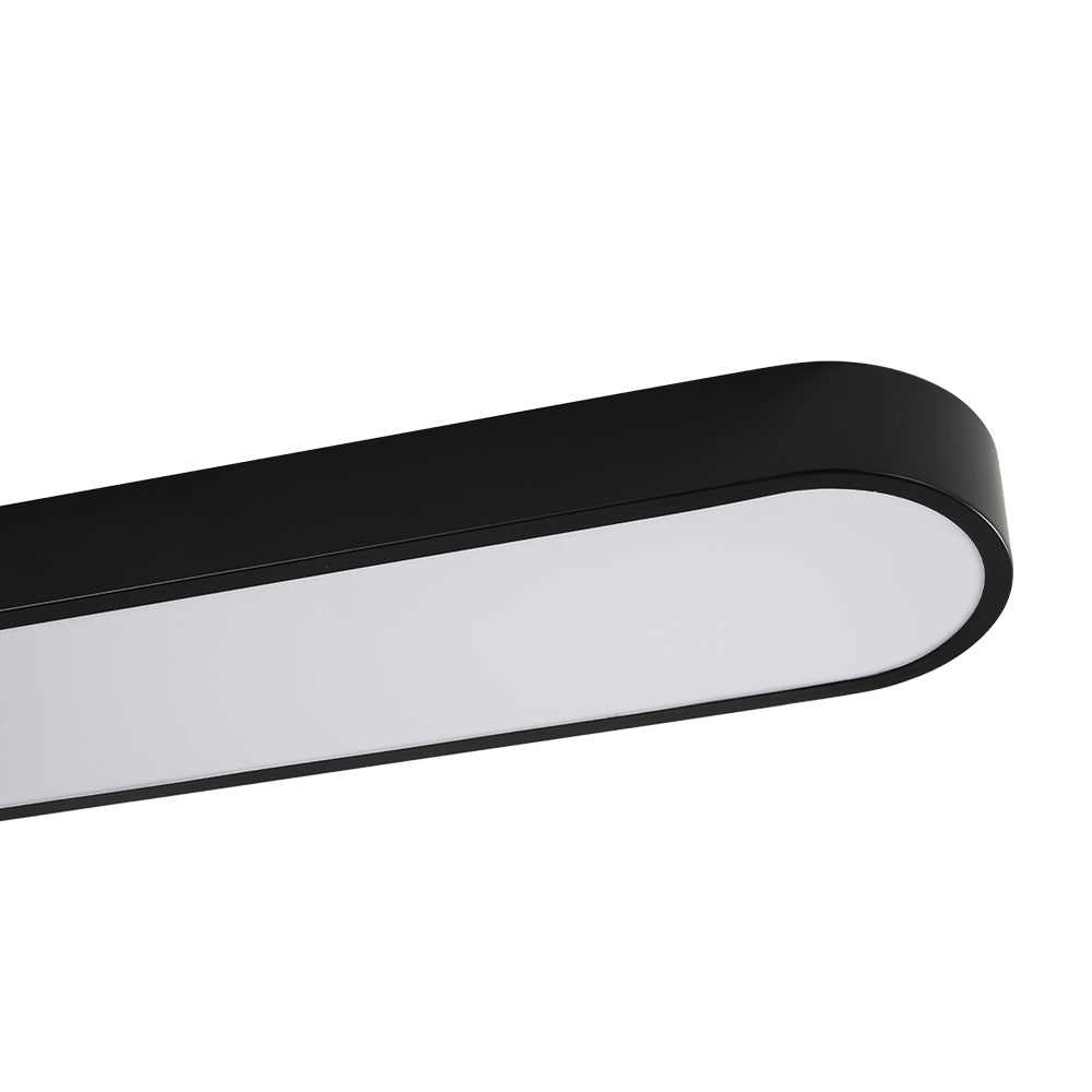 Dvaluvo Minimalist Long Oval Dimmable Metal Flush Mount Ceiling Light
