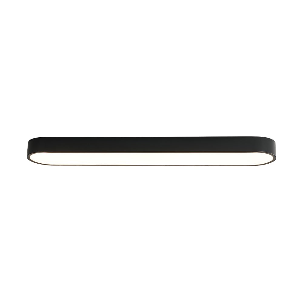 Dvaluvo Minimalist Long Oval Dimmable Metal Flush Mount Ceiling Light