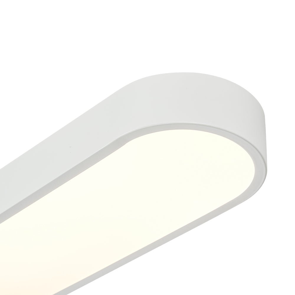 Dvaluvo Minimalist Long Oval Dimmable Metal Flush Mount Ceiling Light