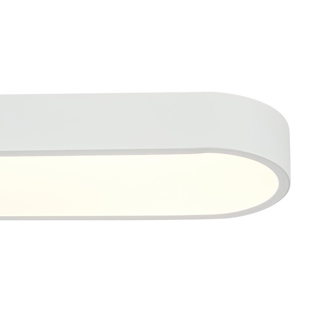 Dvaluvo Minimalist Long Oval Dimmable Metal Flush Mount Ceiling Light