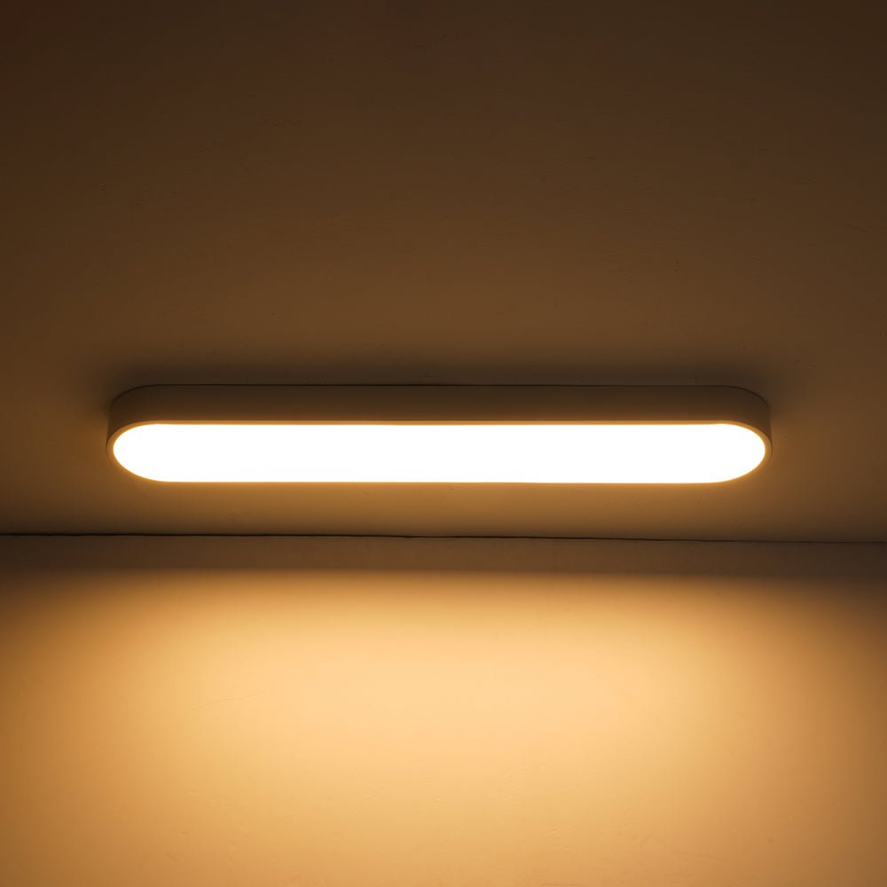 Dvaluvo Minimalist Long Oval Dimmable Metal Flush Mount Ceiling Light