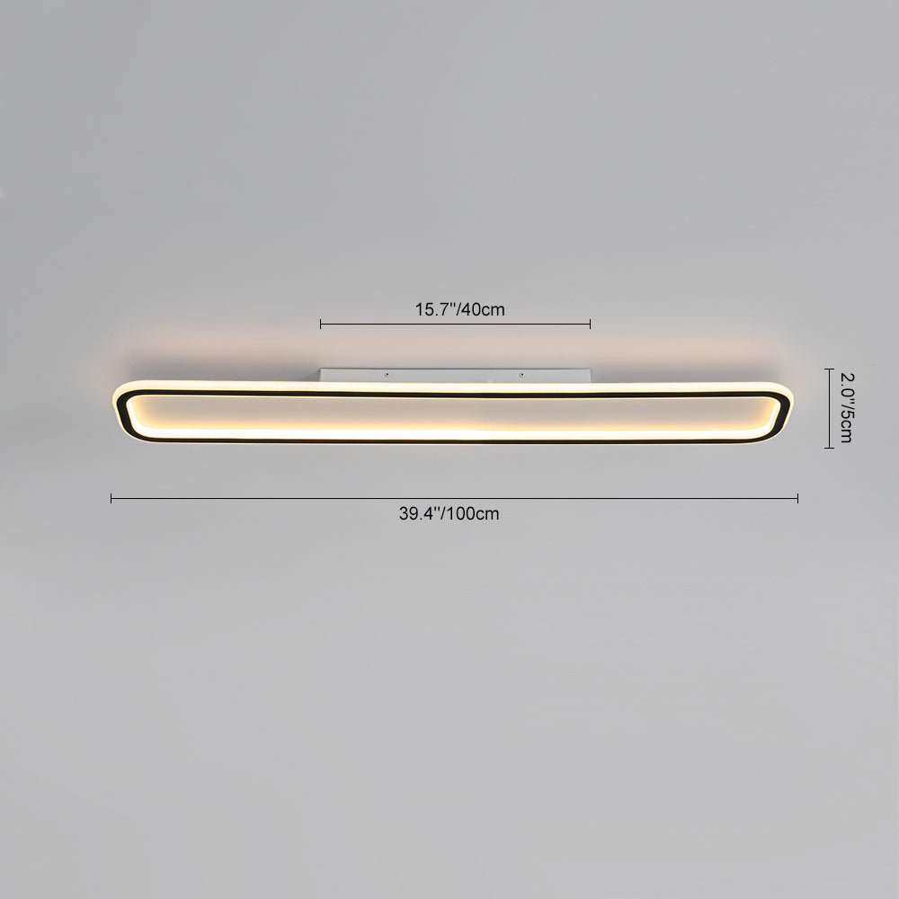 Alvuvux Minimalist Streamlined Rectangular Metal Ceiling Light