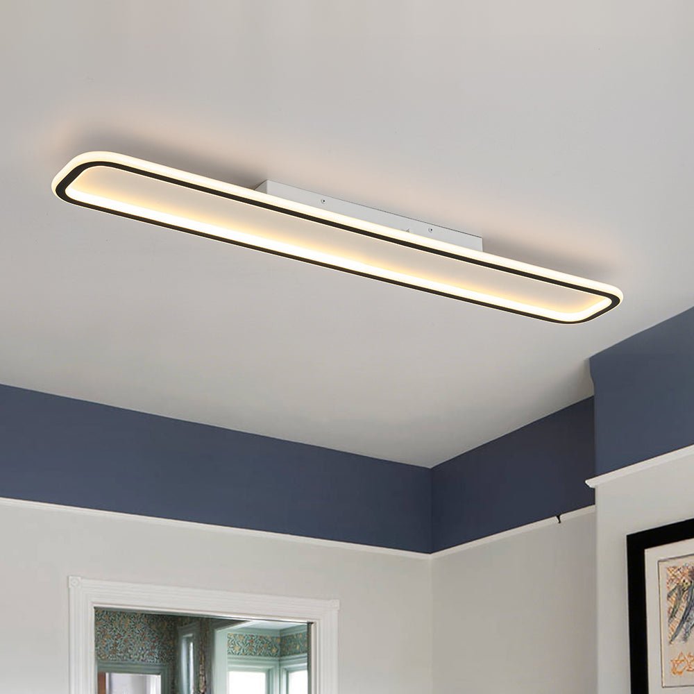 Alvuvux Minimalist Streamlined Rectangular Metal Ceiling Light