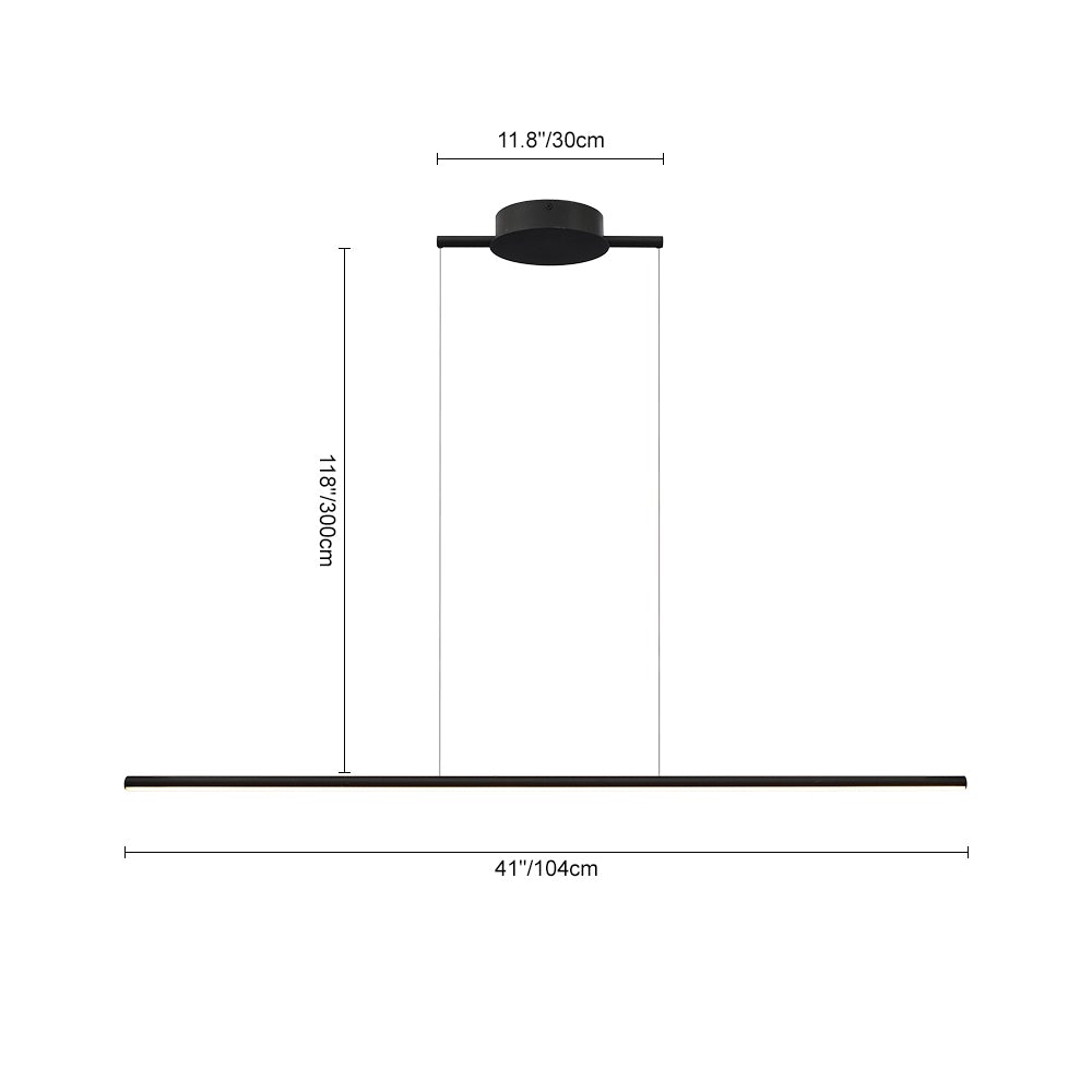 Aurila Minimalist Linear Metal Pendant Light
