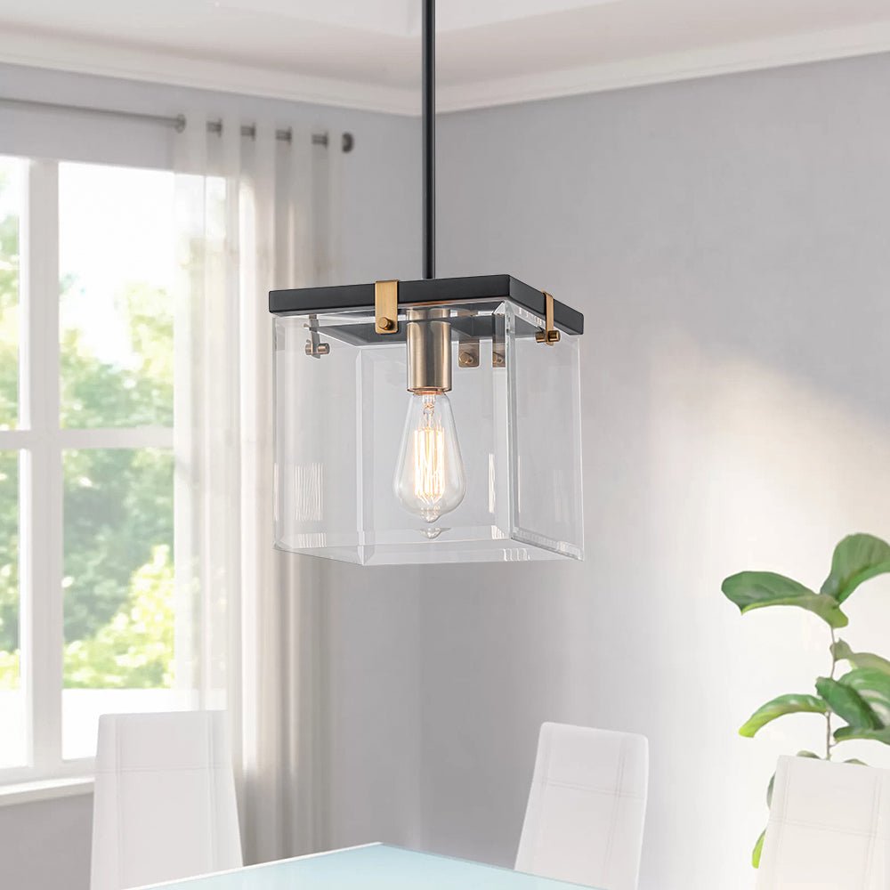 Ildvuvix Modern Clear Glass Pendant Light