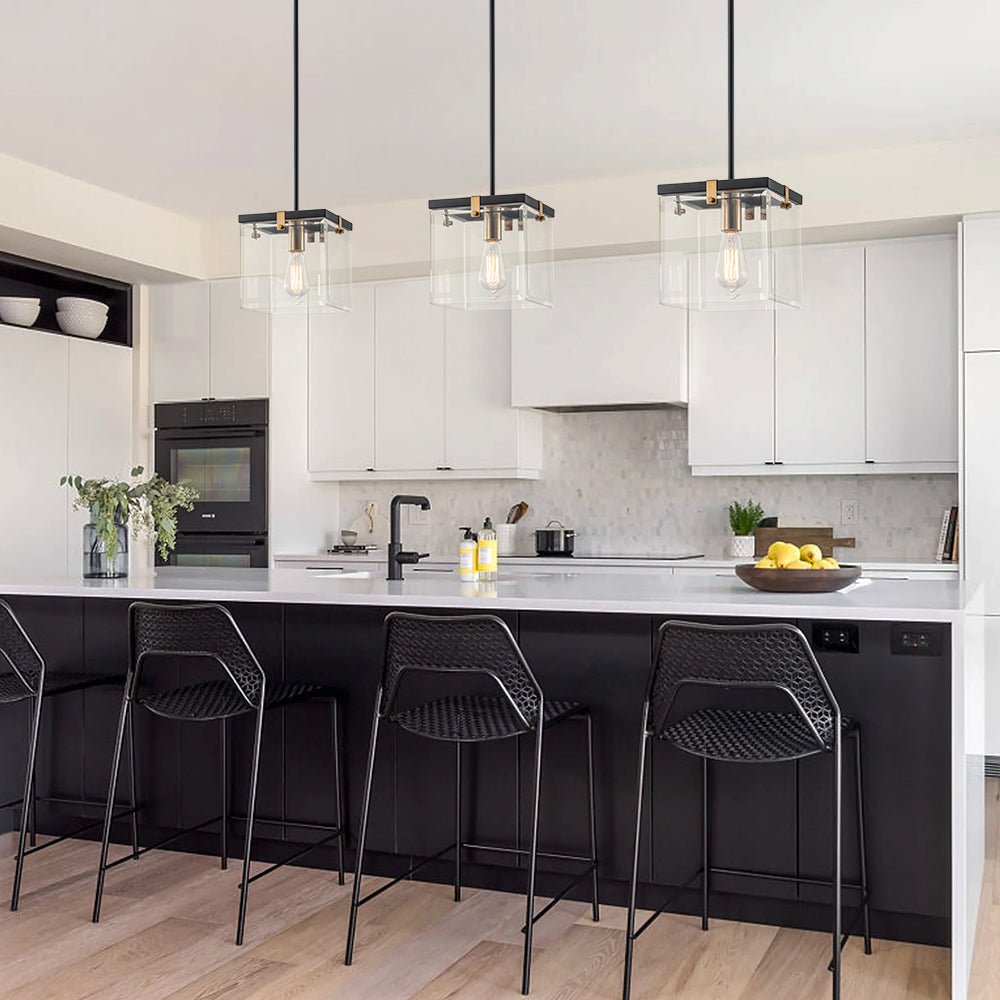 Ildvuvix Modern Clear Glass Pendant Light