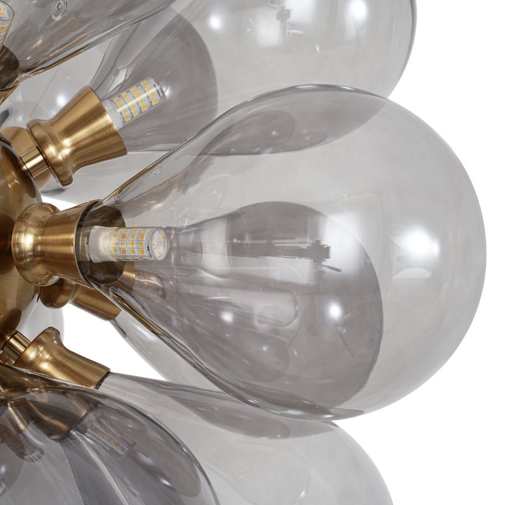 Yrvunix Modern Cluster Gray Glass Chandelier