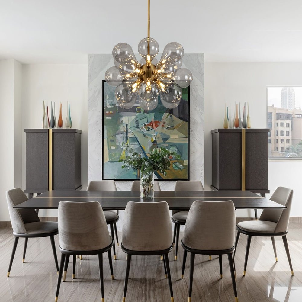 Yrvunix Modern Cluster Gray Glass Chandelier