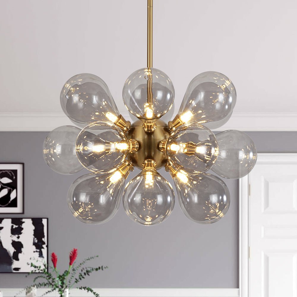 Yrvunix Modern Cluster Gray Glass Chandelier
