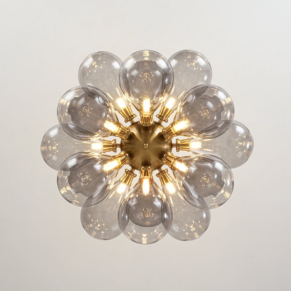 Yrvunix Modern Cluster Gray Glass Chandelier