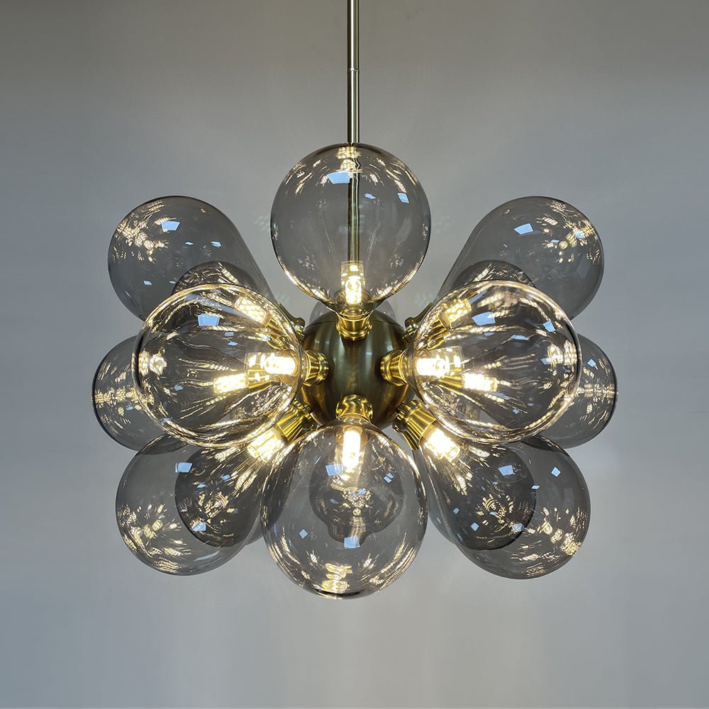 Yrvunix Modern Cluster Gray Glass Chandelier
