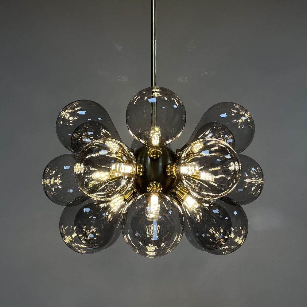 Yrvunix Modern Cluster Gray Glass Chandelier