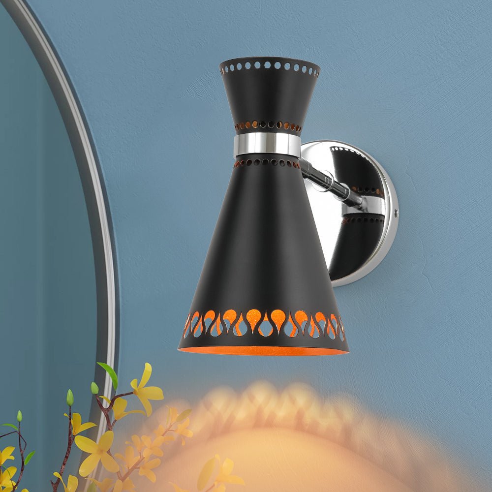Aevuvyr Modern Adjustable Conical Metal Wall Sconce