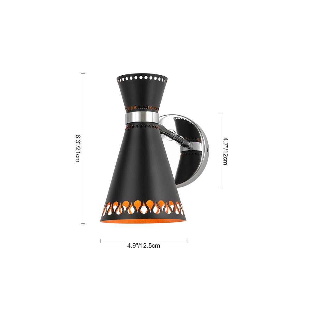 Aevuvyr Modern Adjustable Conical Metal Wall Sconce
