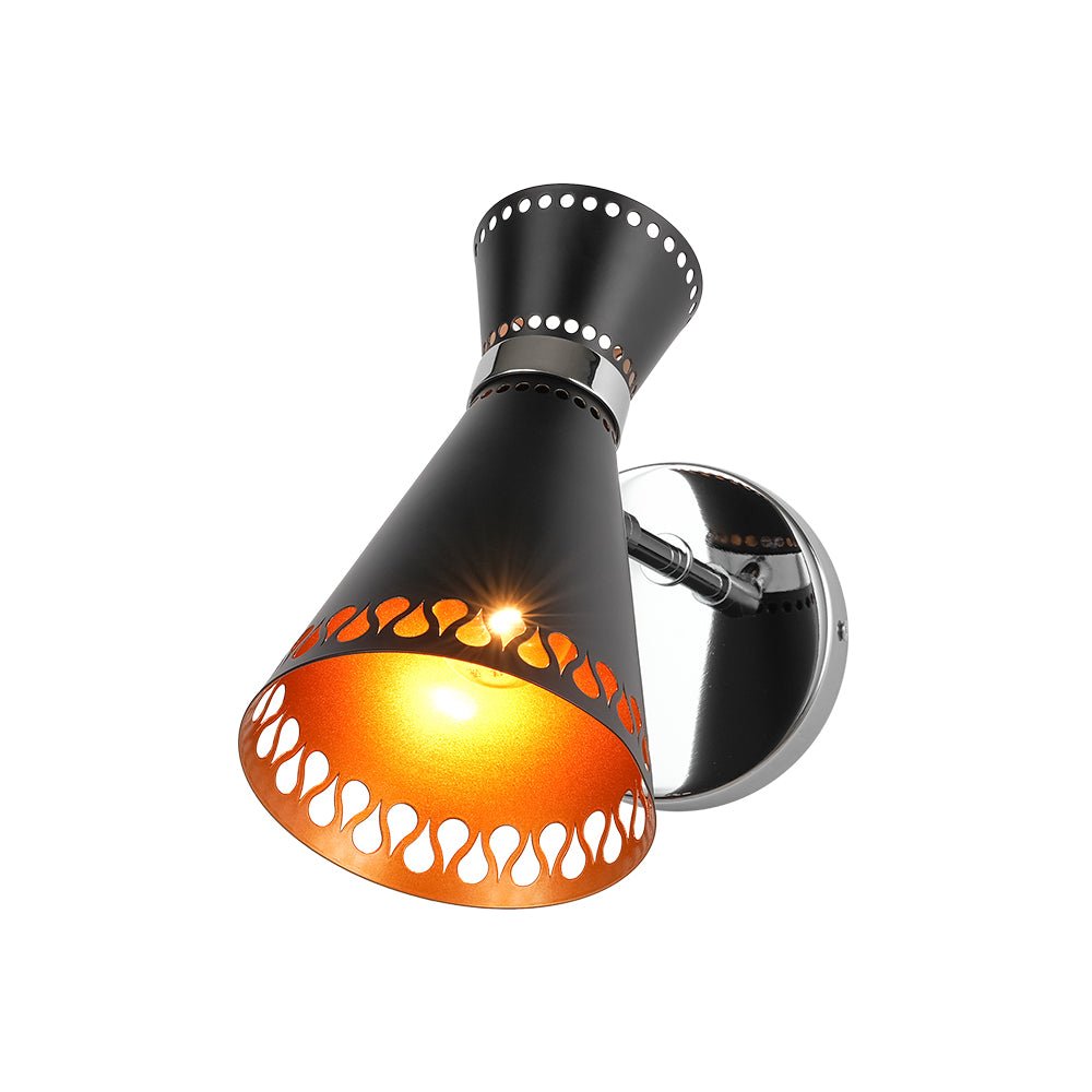 Aevuvyr Modern Adjustable Conical Metal Wall Sconce