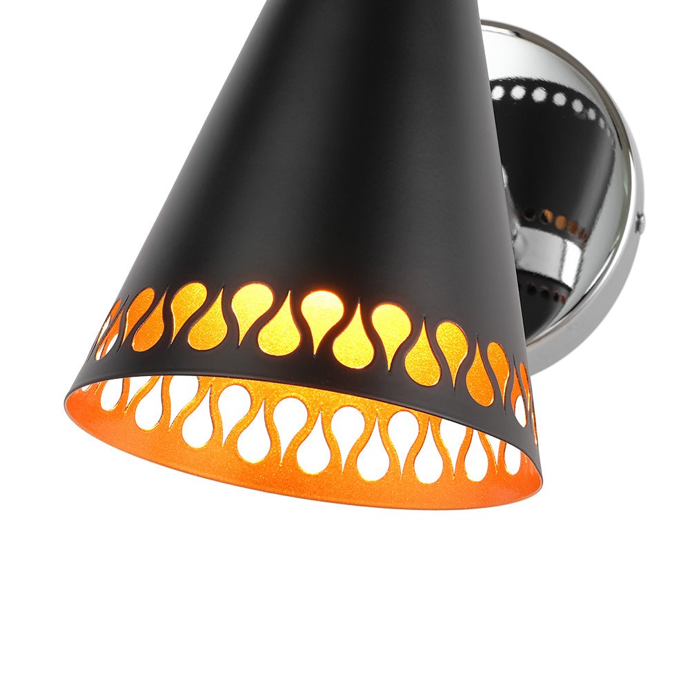 Aevuvyr Modern Adjustable Conical Metal Wall Sconce