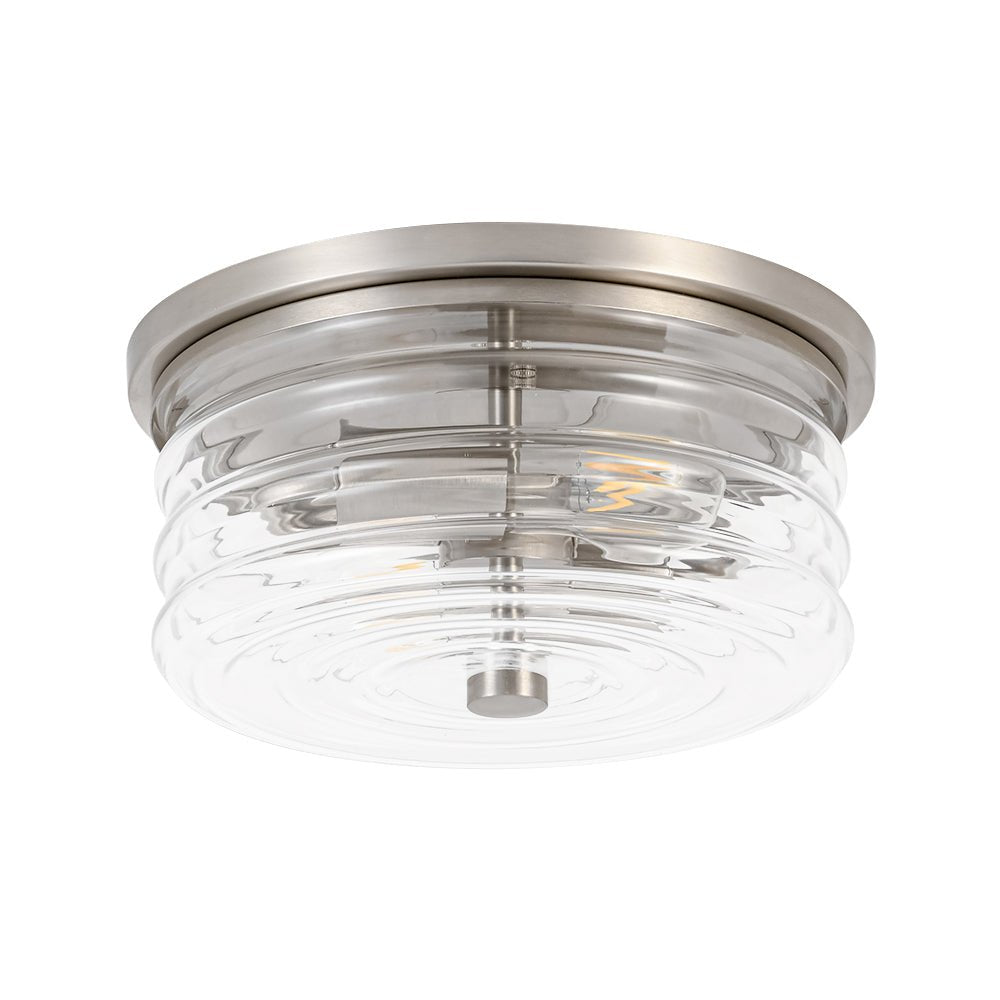 Ornuvox Modern Round Clear Glass Flush Mount Light