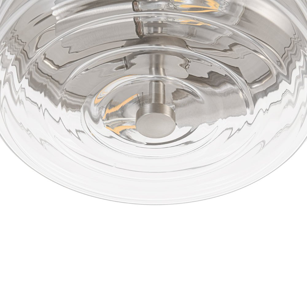 Ornuvox Modern Round Clear Glass Flush Mount Light