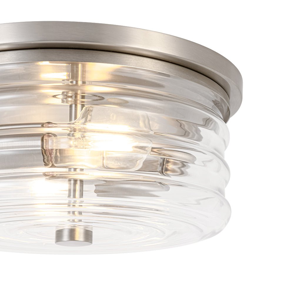 Ornuvox Modern Round Clear Glass Flush Mount Light