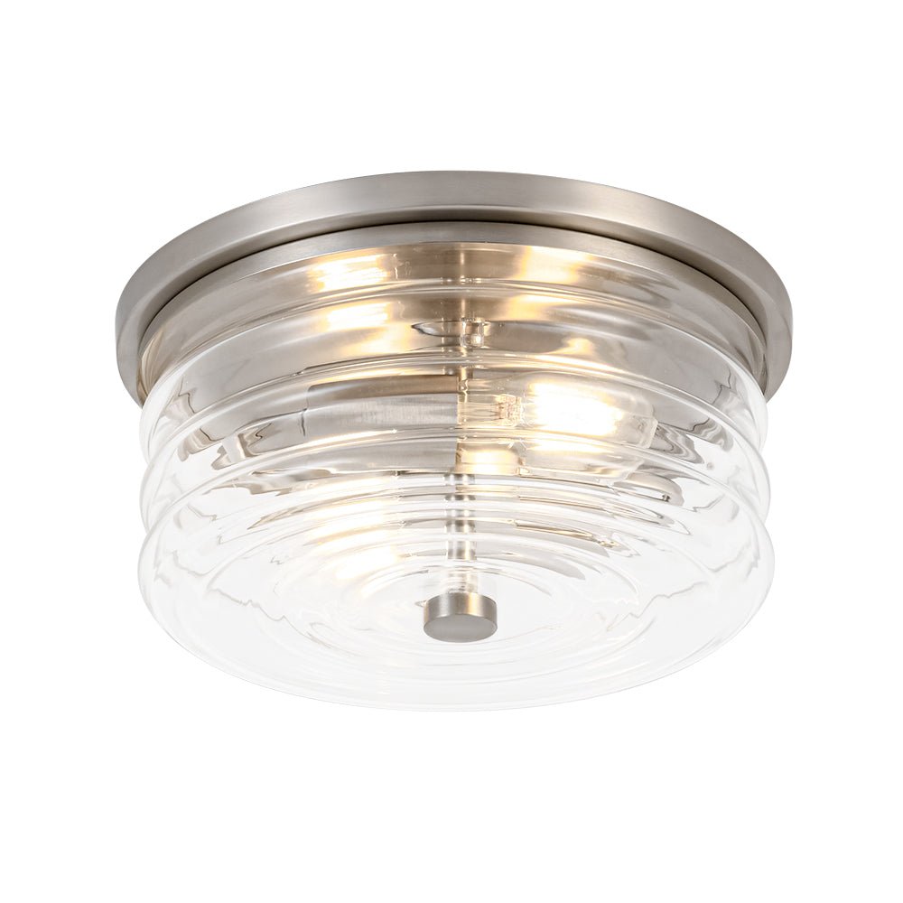 Ornuvox Modern Round Clear Glass Flush Mount Light