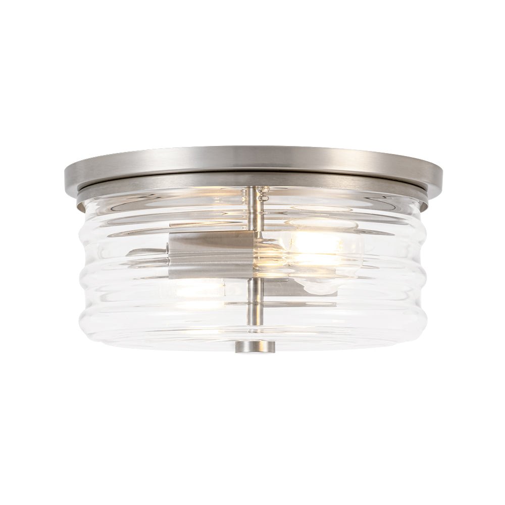 Ornuvox Modern Round Clear Glass Flush Mount Light