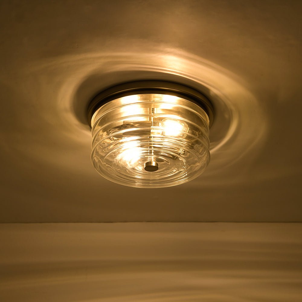 Ornuvox Modern Round Clear Glass Flush Mount Light