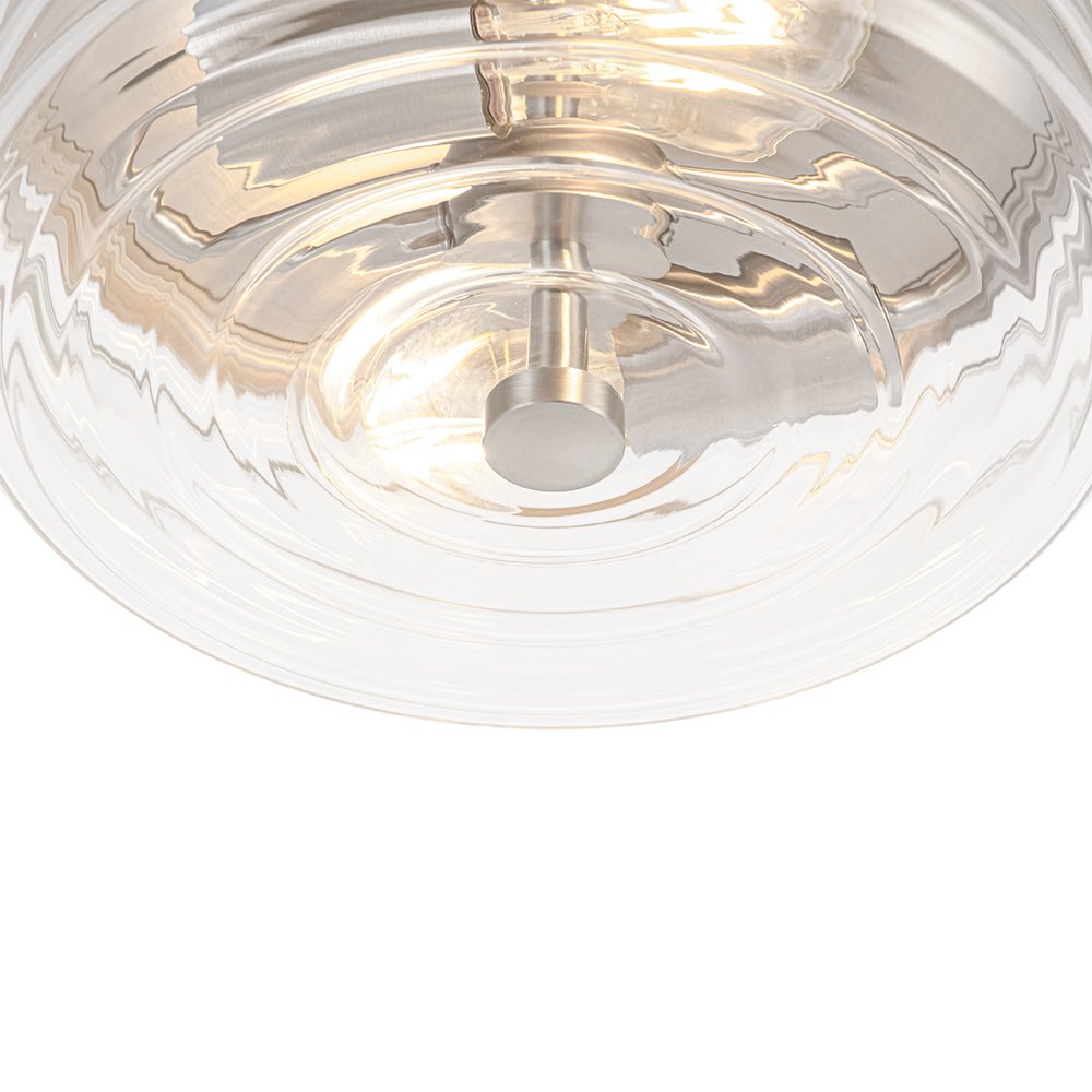 Ornuvox Modern Round Clear Glass Flush Mount Light