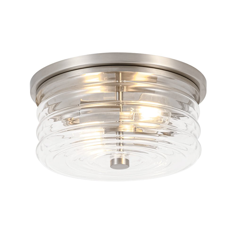 Ornuvox Modern Round Clear Glass Flush Mount Light