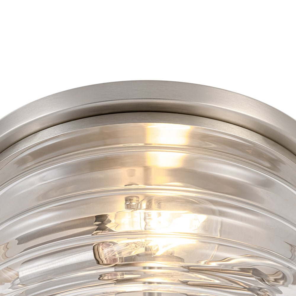 Ornuvox Modern Round Clear Glass Flush Mount Light