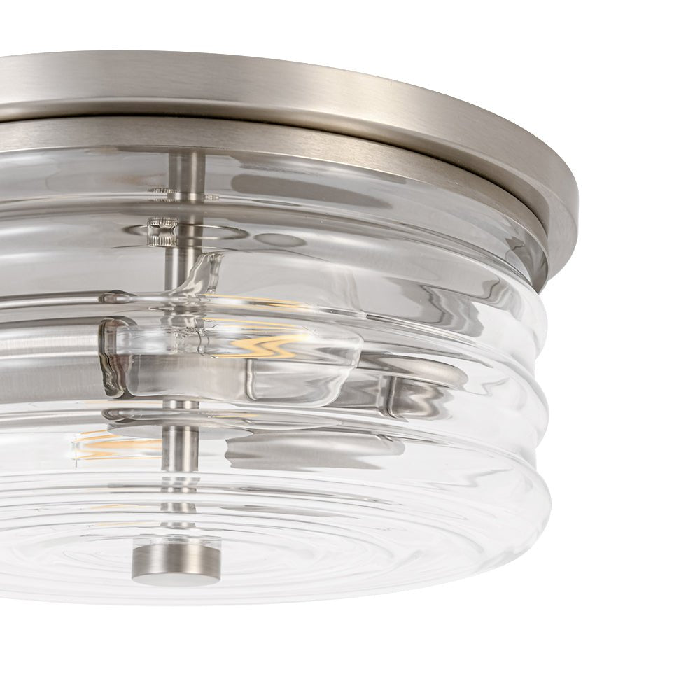 Ornuvox Modern Round Clear Glass Flush Mount Light
