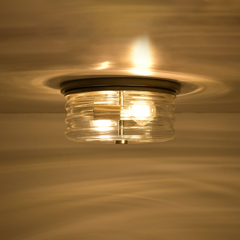 Ornuvox Modern Round Clear Glass Flush Mount Light