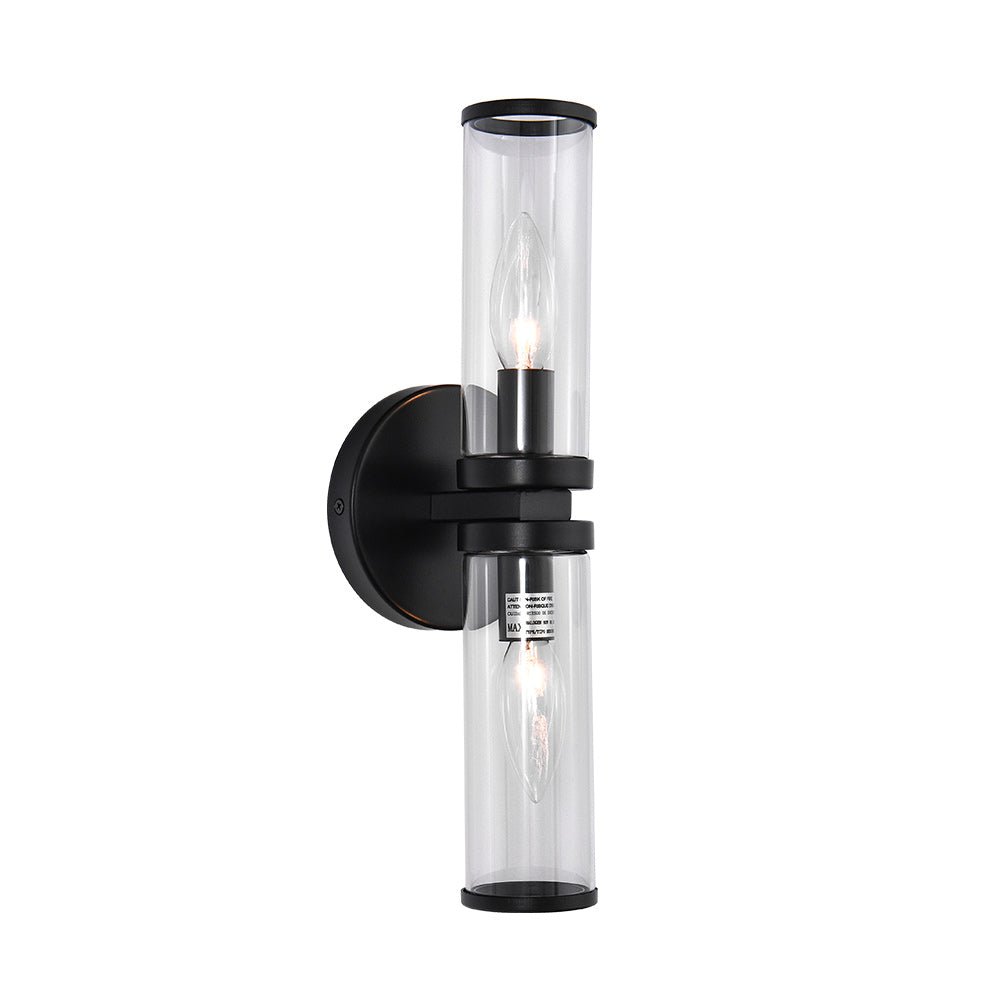 Eonia Modern Double Glass Cylinder Wall Light