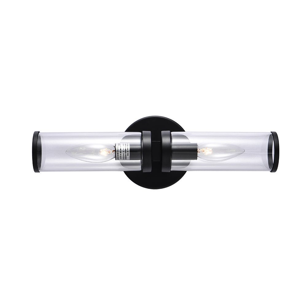 Eonia Modern Double Glass Cylinder Wall Light