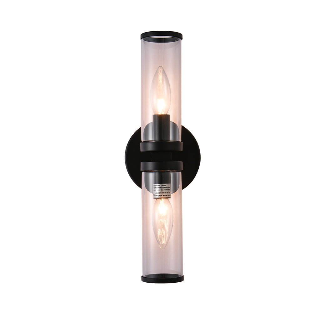 Eonia Modern Double Glass Cylinder Wall Light