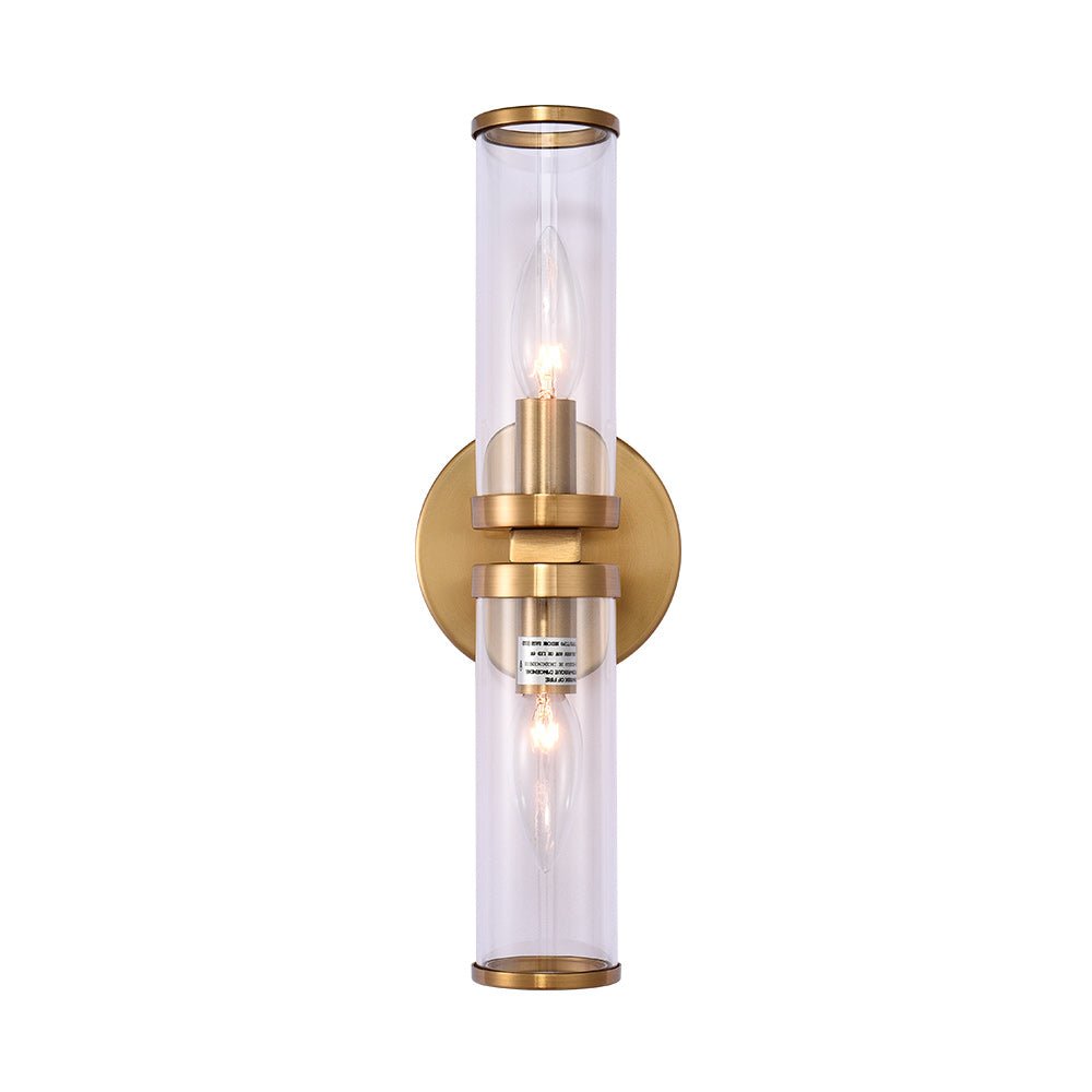 Eonia Modern Double Glass Cylinder Wall Light