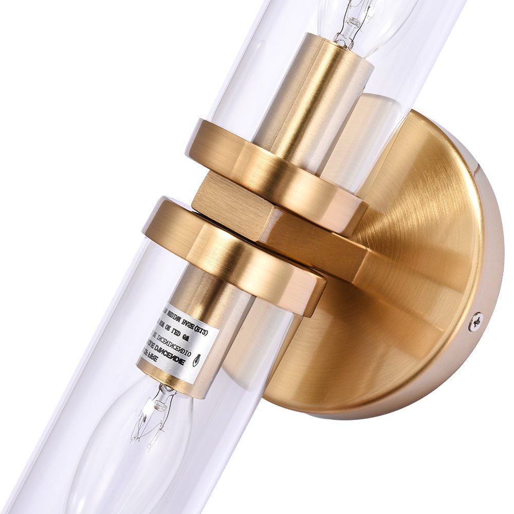 Eonia Modern Double Glass Cylinder Wall Light