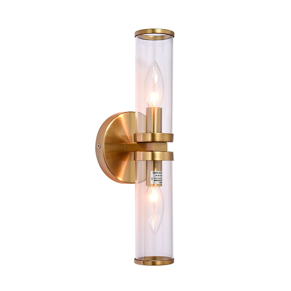Eonia Modern Double Glass Cylinder Wall Light
